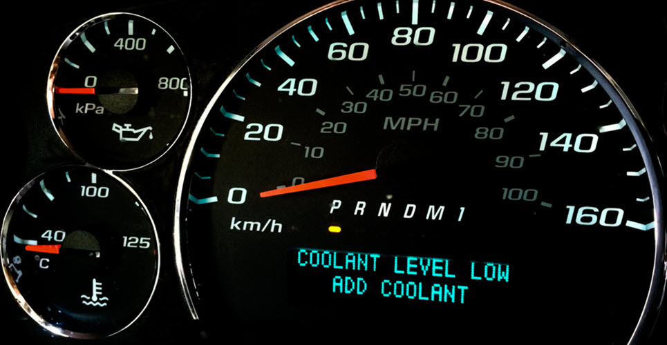 Coolant discount warning light